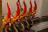 Vientiane, Laos - Pha That Luang, the naga is a significant architectural and sculptural ornament in Buddhist temples. 